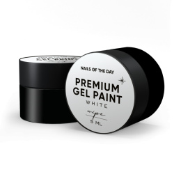 NAILSOFTHEDAY Premium gel paint White wipe - farbka z lepką warstwą, 5 ml