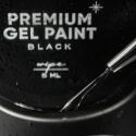 NAILSOFTHEDAY Premium gel paint Black wipe - farbka z lepką warstwą, 5 ml