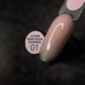 NAILSOFTHEDAY Cover base nude shimmer 01 - blado-różowa kamuflująca baza ze złotymi drobinkami, 10 ml