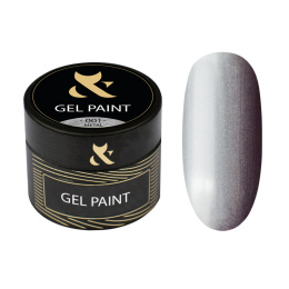 F.O.X Gel Paint Metal 001 - srebrna farbka do zdobień, 5 ml