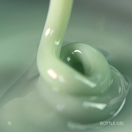 NAILSOFTHEDAY Bottle gel 15 - kryjący ciemno-zielony żel do wzmocnienia i naprawy, 10 ml
