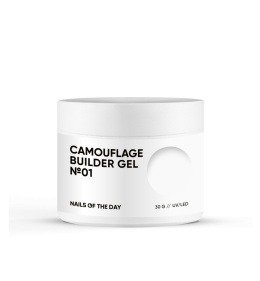 NAILSOFTHEDAY Camouflage gel 01 - mleczny gęsty żel budujący, 30 g
