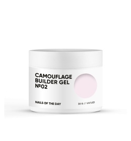 NAILSOFTHEDAY Camouflage gel 02 - mleczno-różowy gęsty żel budujący, 30 g