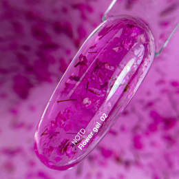 NAILSOFTHEDAY Flower gel 02 - różowy żel budujący z kwiatami, 15 ml