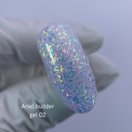 NAILSOFTHENIGHT Ariel Builder gel 02 - żel budujący z płatkami juki, 15 ml