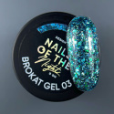 NAILSOFTHENIGHT Brokat gel 03 - turkusowe żel do zdobień z brokatem, 5 g