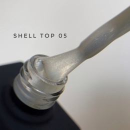 NAILSOFTHENIGHT Shell top 05 - perłowy top ze złotym połyskiem, 10 ml