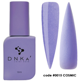 DNKa' Cover Base #0015 Cosmic - niebieska baza hybrydowa z drobinką, 12 ml