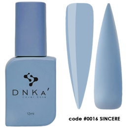 DNKa' Cover Base #0016 Sincere - niebieska baza hybrydowa, 12 ml