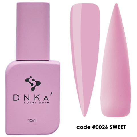 DNKa' Cover Base #0026 Sweet - różowa baza hybrydowa, 12 ml