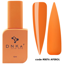 DNKa' Cover Base #0076 Aperol - pomaranczowa baza hybrydowa, 12 ml