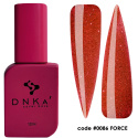 DNKa' Cover Base #0086 Force - czerwona baza hybrydowa z efektem "flash", 12 ml