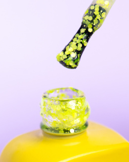 DNKa’ Top Sorbet - top hybrydowy z żółtymi wielokątami bez lepkiej warstwy, 12 ml