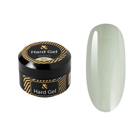 F.O.X Hard gel Mint - miętowo-zielony twardy żel do przedłużania paznokci, 15 ml