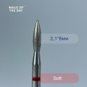 NAILSOFTHEDAY frez diamentowy do skórek - płomyk czerwony 2,1 x 8 mm