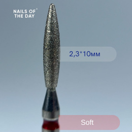NAILSOFTHEDAY frez diamentowy - płomyk czerwony 2,3 x 10 mm